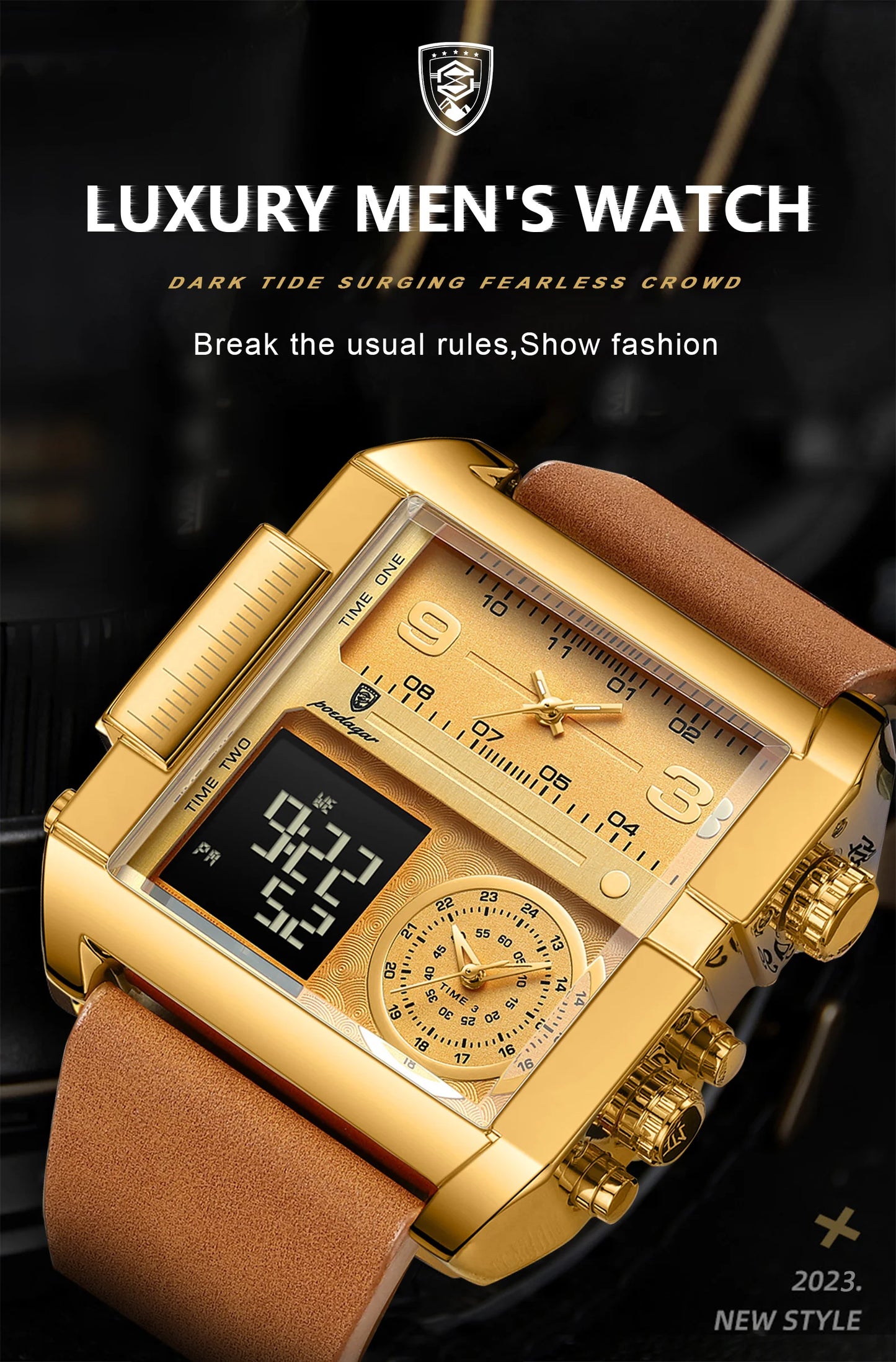 POEDAGAR 997 DUAL TIME WATCH