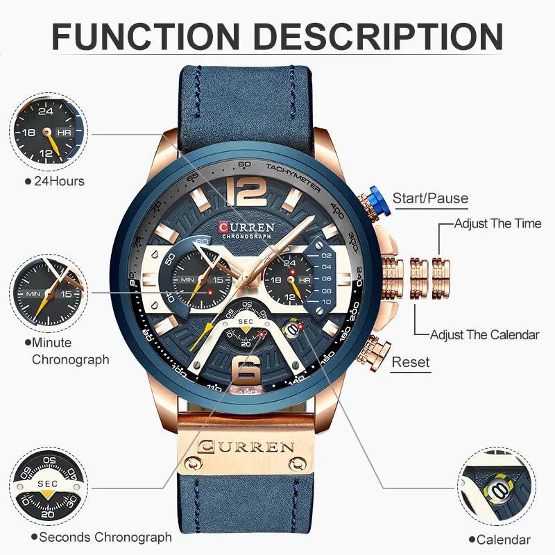 CURREN CHRONOGRAPH TIMEPIECES