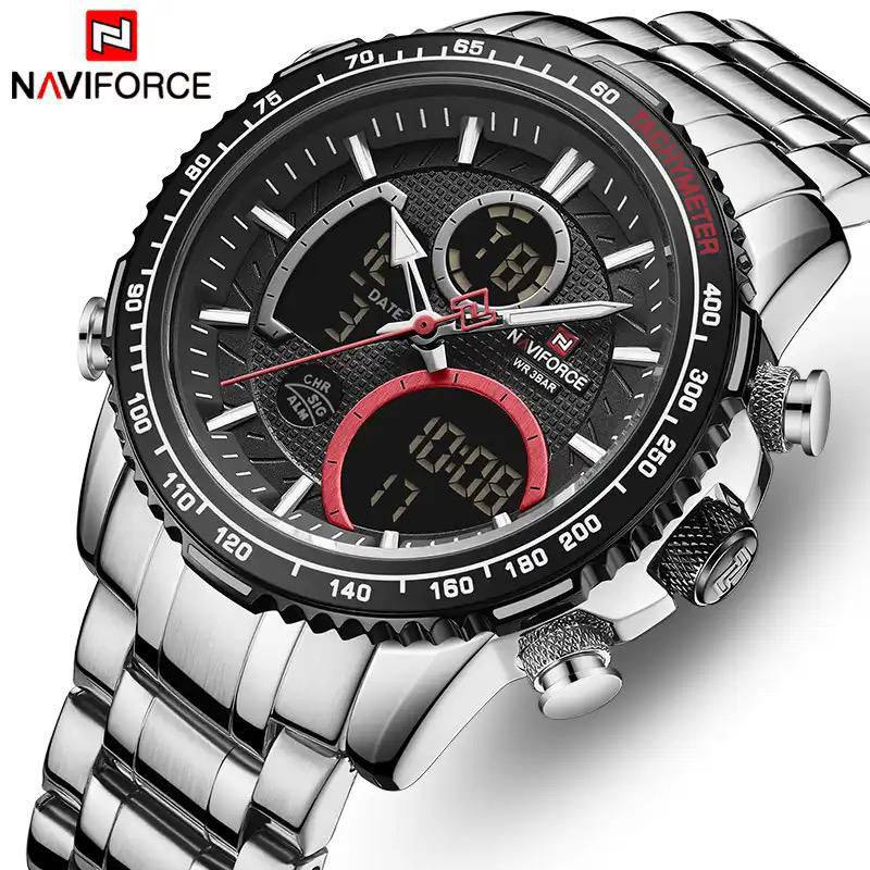 NAVIFORCE NF 9182 DUAL TIME WATCH.