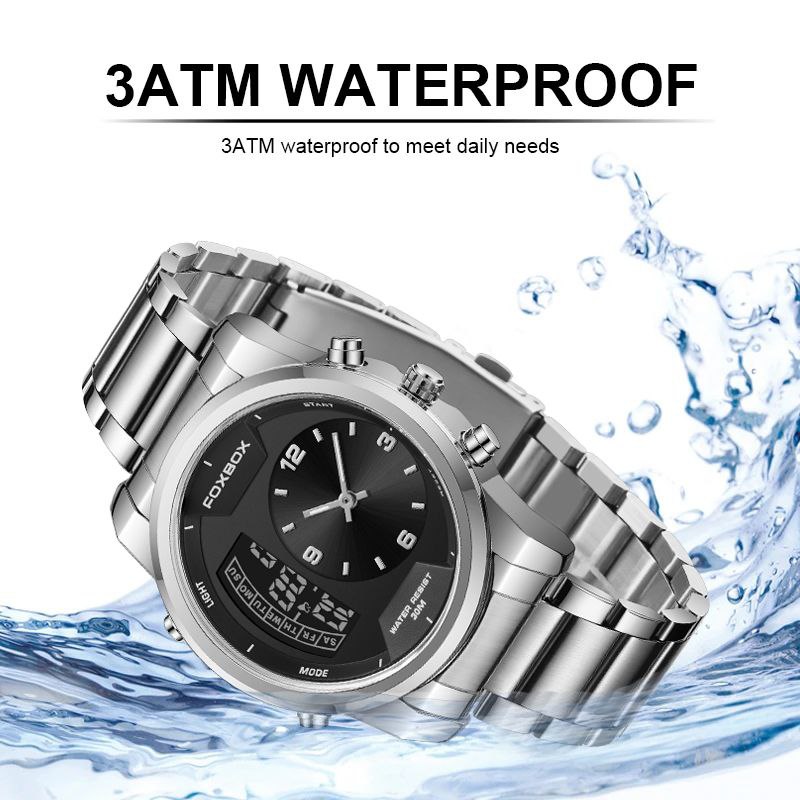 FOXBOX FBOO58 DUAL TIME WATCH