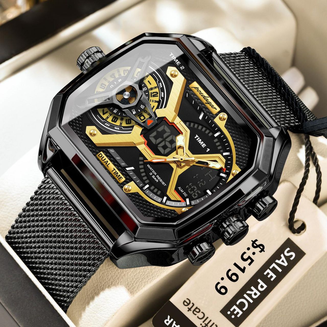 POEDAGAR E106 DUAL TIME WATCH