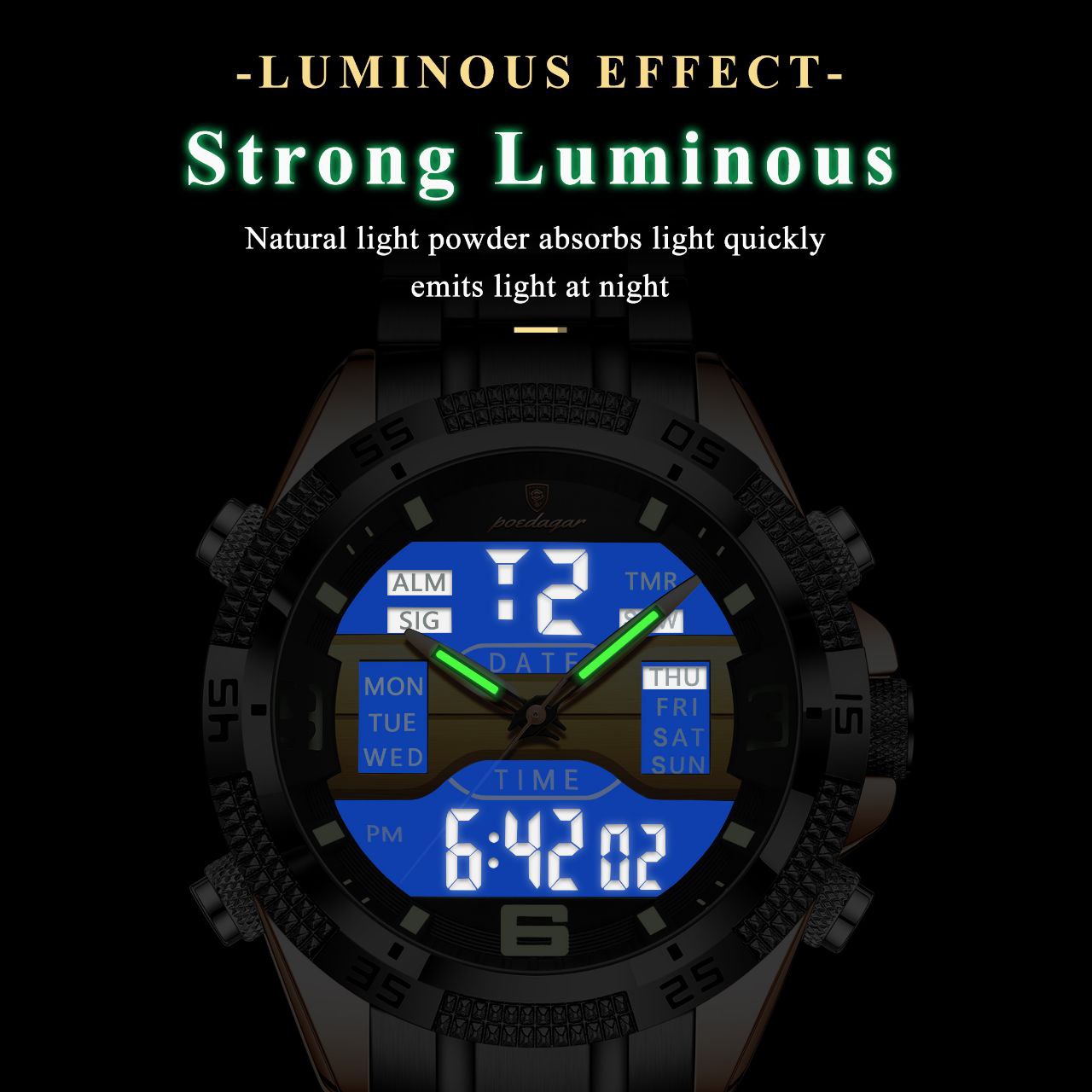 POEDAGAR 103E MULTIFUNCTIIONAL WATCH