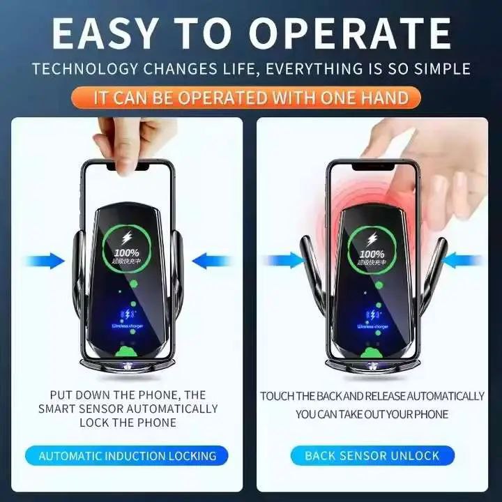 2 IN 1 SMART SENSOR WIRELESS CHARGER AND PHONE HOLDER