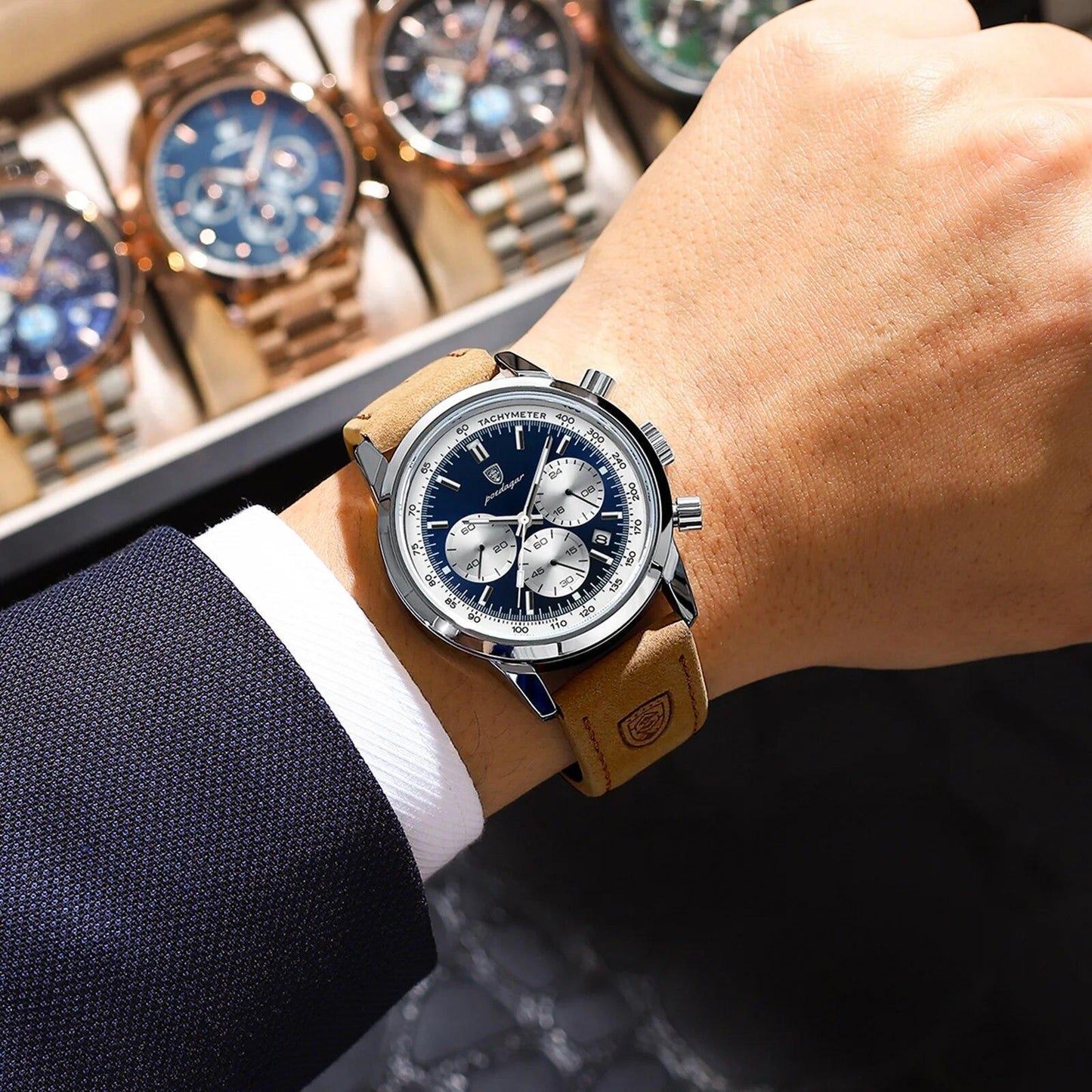 POEDAGAR ARISTOCRAT CHRONOGRAPH WATCH.