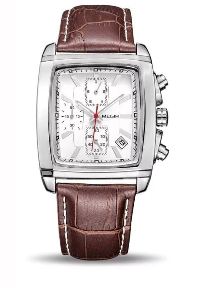 MEGIR LEATHER CHRONOGRAPH WATCH