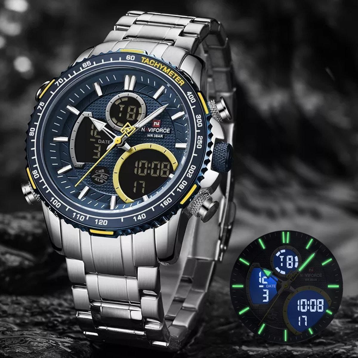 NAVIFORCE NF 9182 DUAL TIME WATCH.