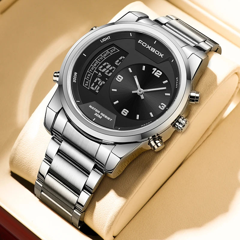 FOXBOX FBOO58 DUAL TIME WATCH