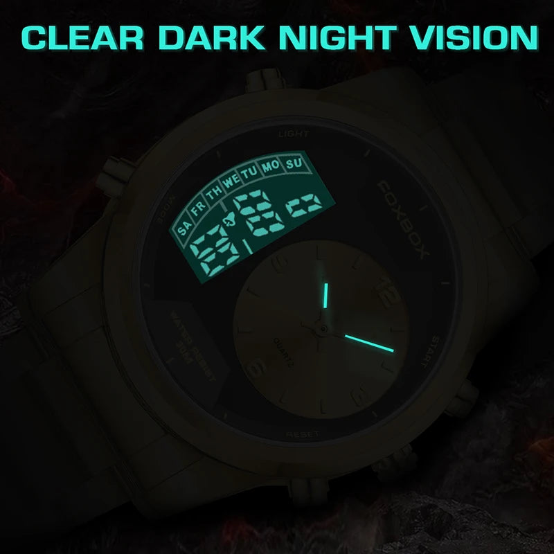 FOXBOX FBOO58 DUAL TIME WATCH