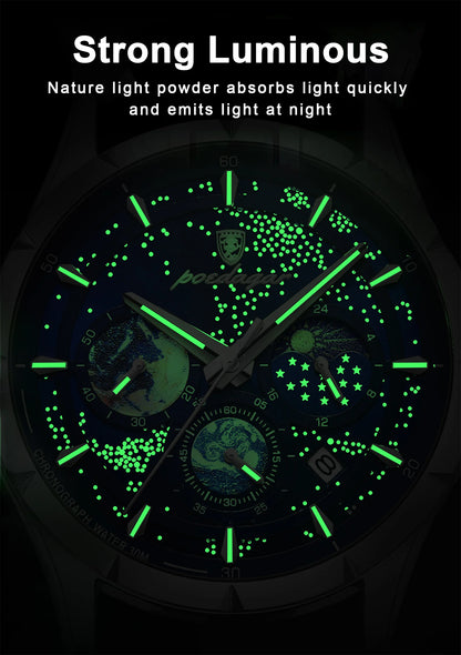 POEDAGAR SPATIAL DESIGN CHRONOGRAPH WATCH