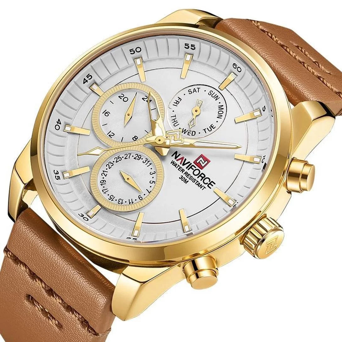 NAVIFORCE LEATHER CHRONOGRAPH WATCH NF 9148