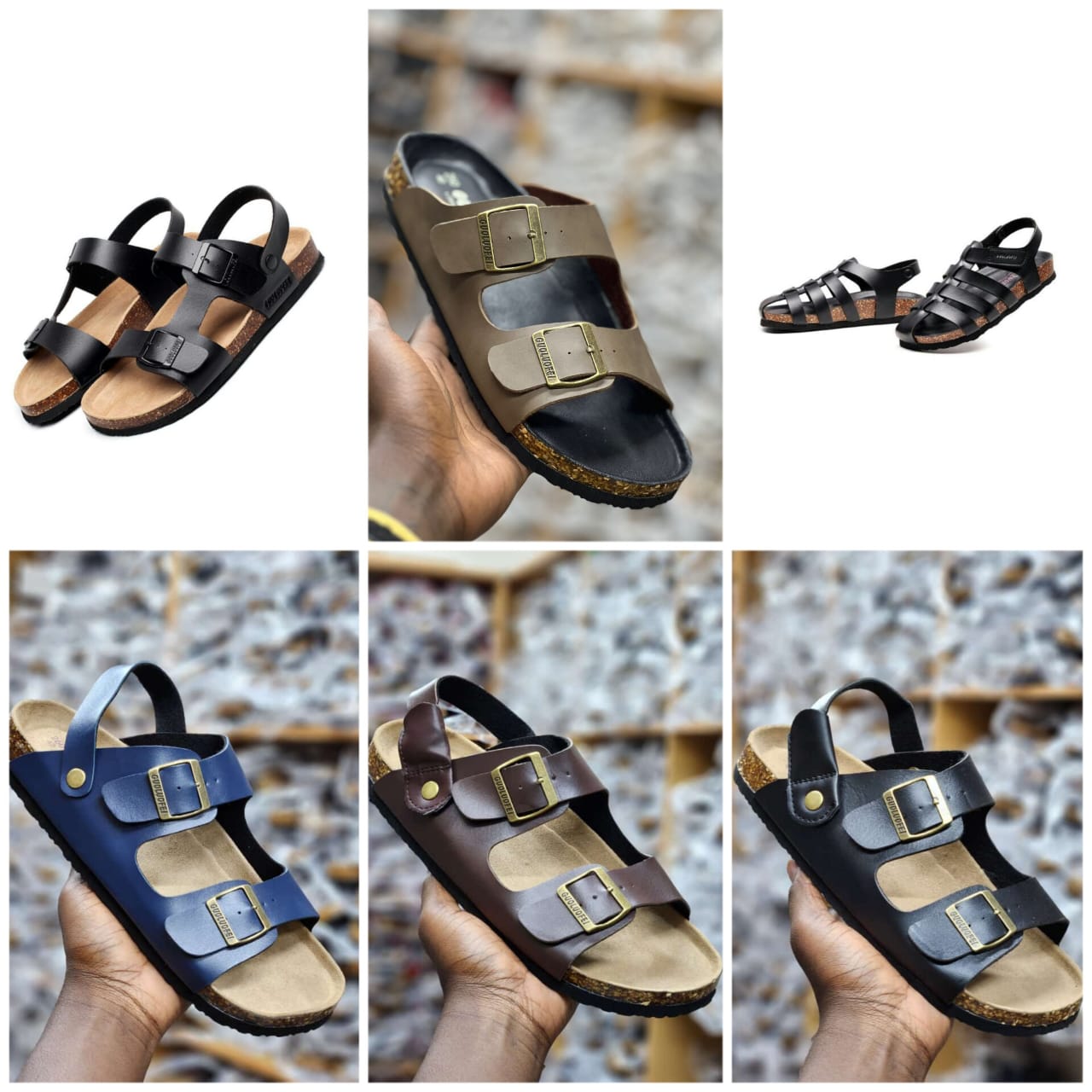 BUCKLE CORK SANDALS