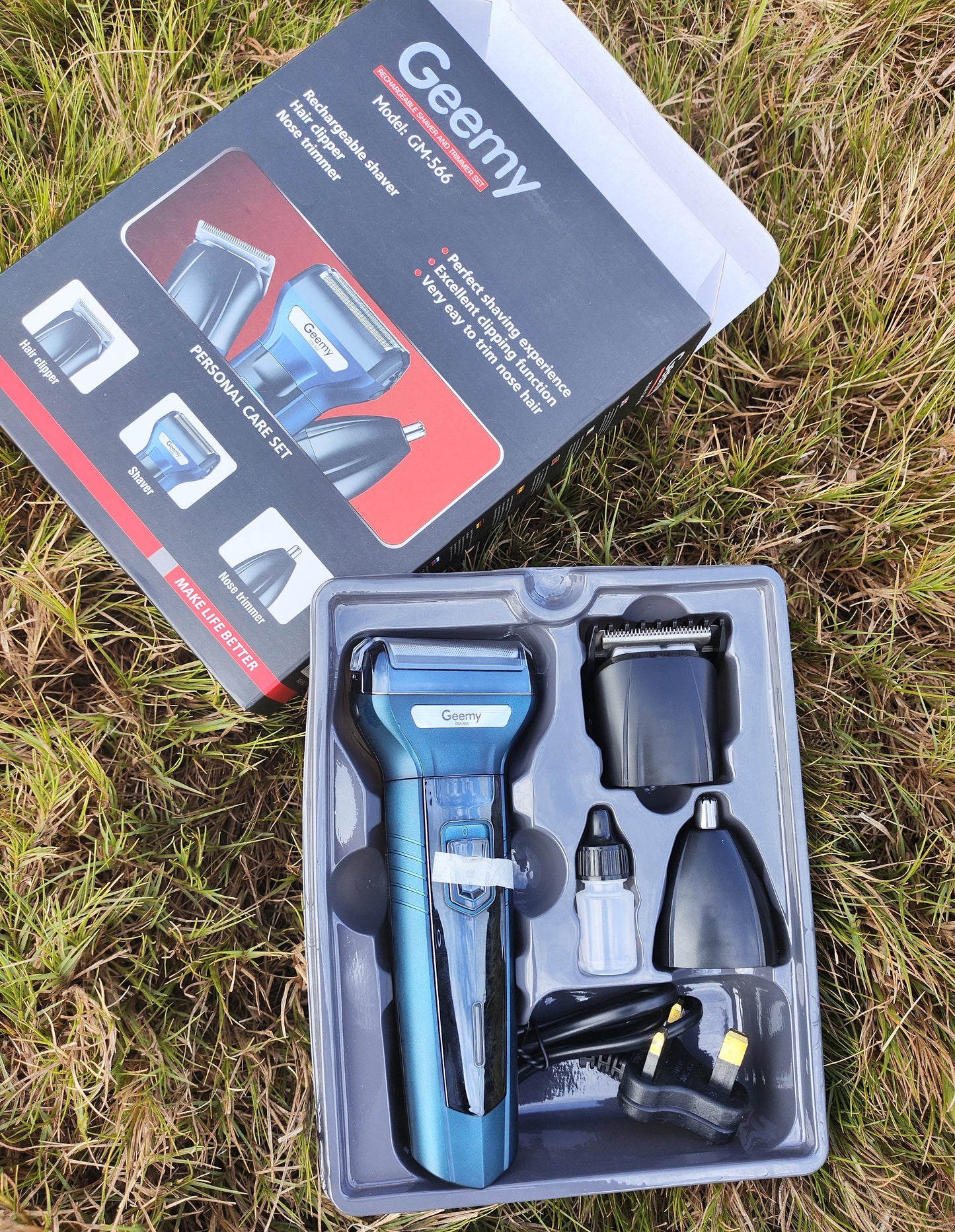 GEEMY 3 IN 1 RECHARGEABLE SHAVER AND TRIMMER SET