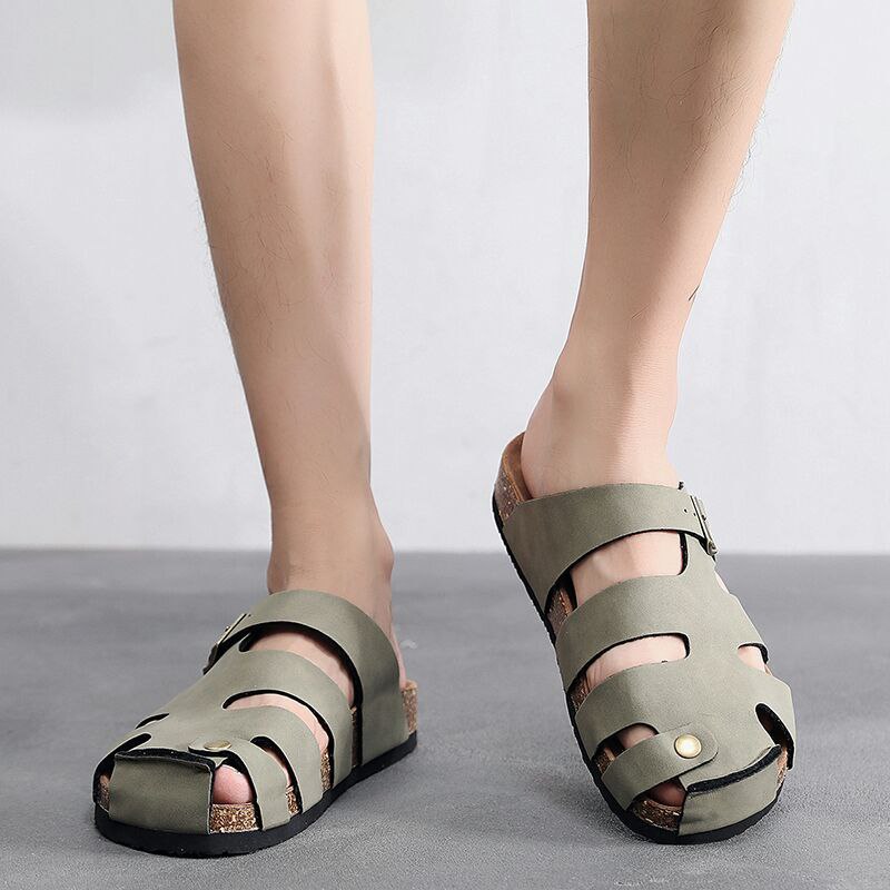 BUCKLE CORK SANDALS