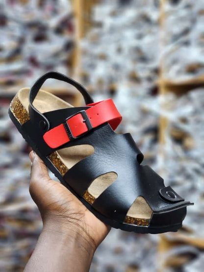 BUCKLE CORK SANDALS