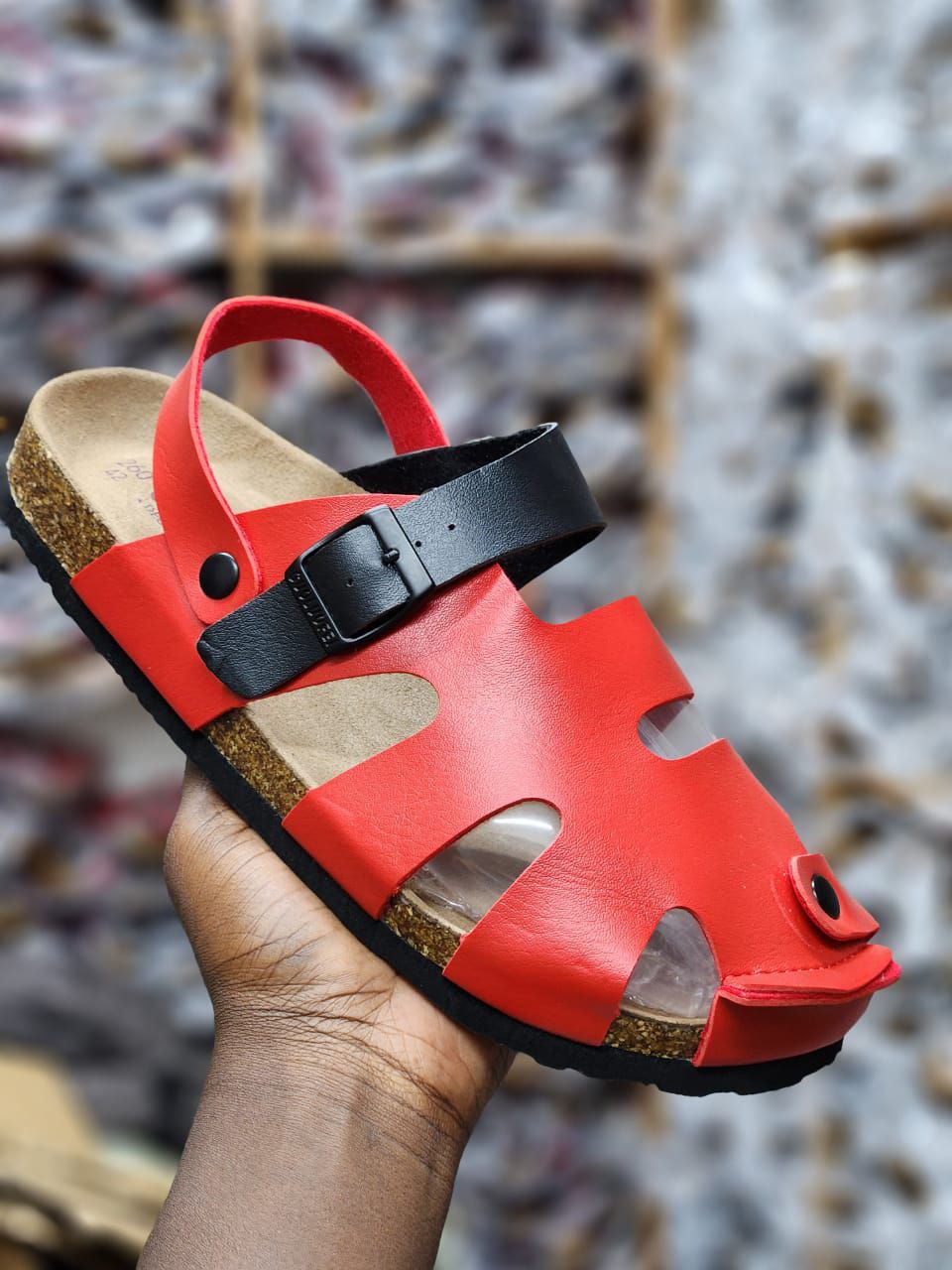 BUCKLE CORK SANDALS