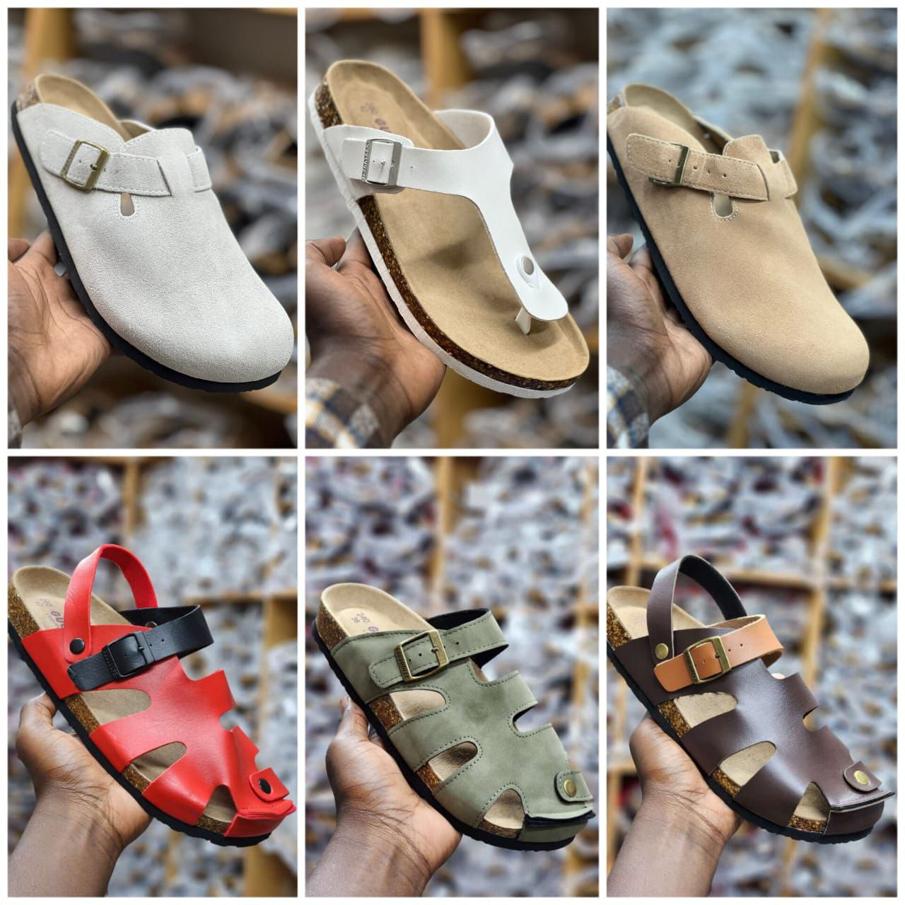 BUCKLE CORK SANDALS