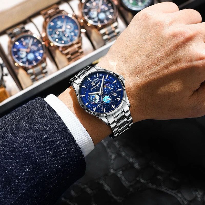 POEDAGAR SPATIAL DESIGN CHRONOGRAPH WATCH