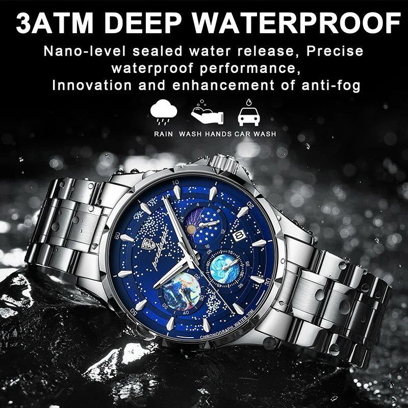 POEDAGAR SPATIAL DESIGN CHRONOGRAPH WATCH