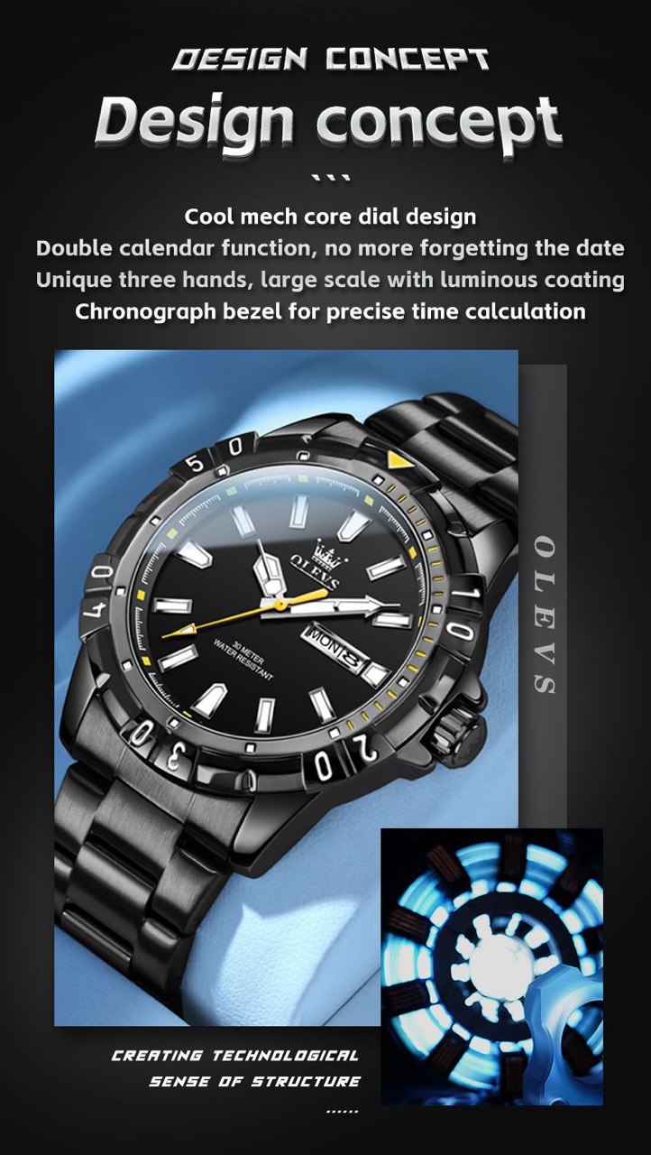 OLEVS CLASSIC METALLIC WATCH