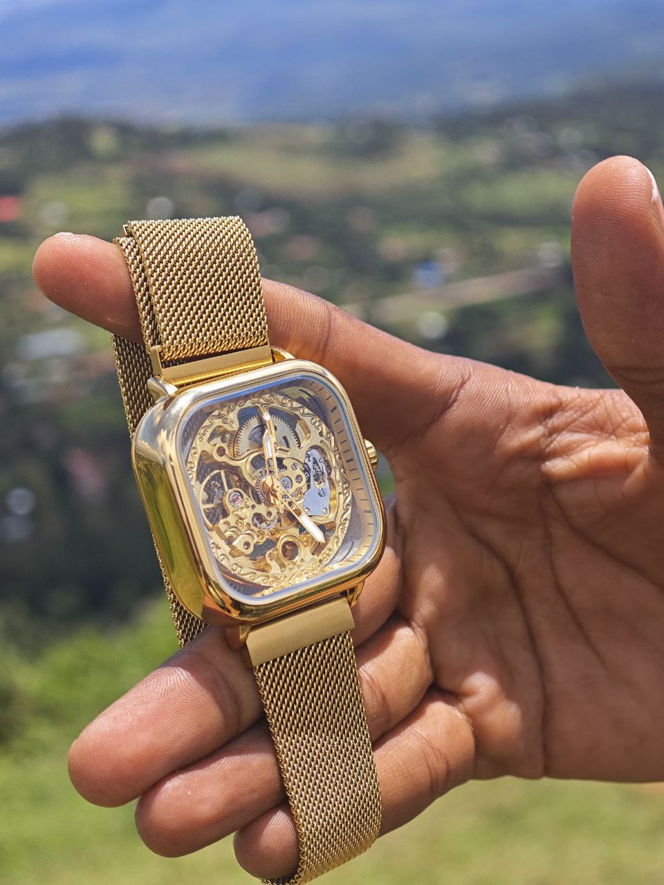 AUTOMATIC FORSINING TRANSPARENT SKELETON  WATCHES .