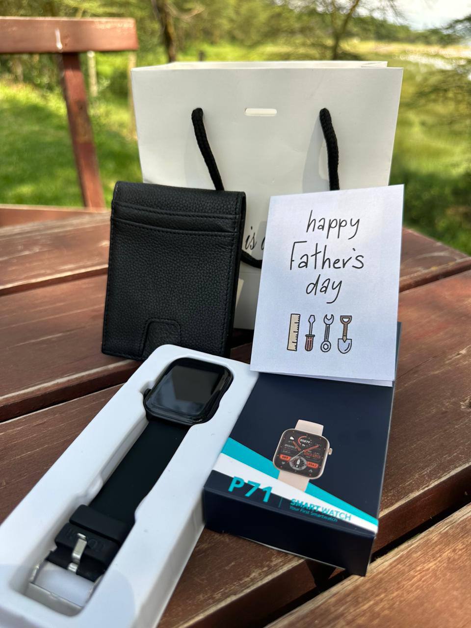 PERSONALIZED GIFT SET [SMARTWATCH,LEATHER WALLET
