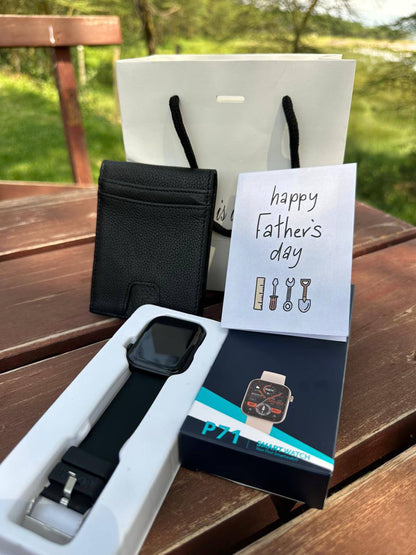 PERSONALIZED GIFT SET [SMARTWATCH,LEATHER WALLET
