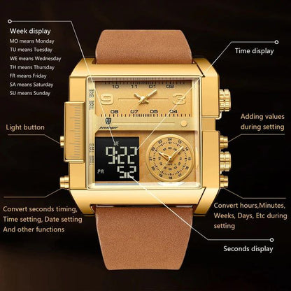 POEDAGAR 997 DUAL TIME WATCH