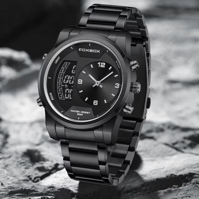 FOXBOX FBOO58 DUAL TIME WATCH