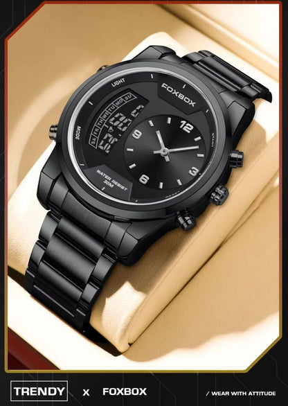FOXBOX FBOO58 DUAL TIME WATCH