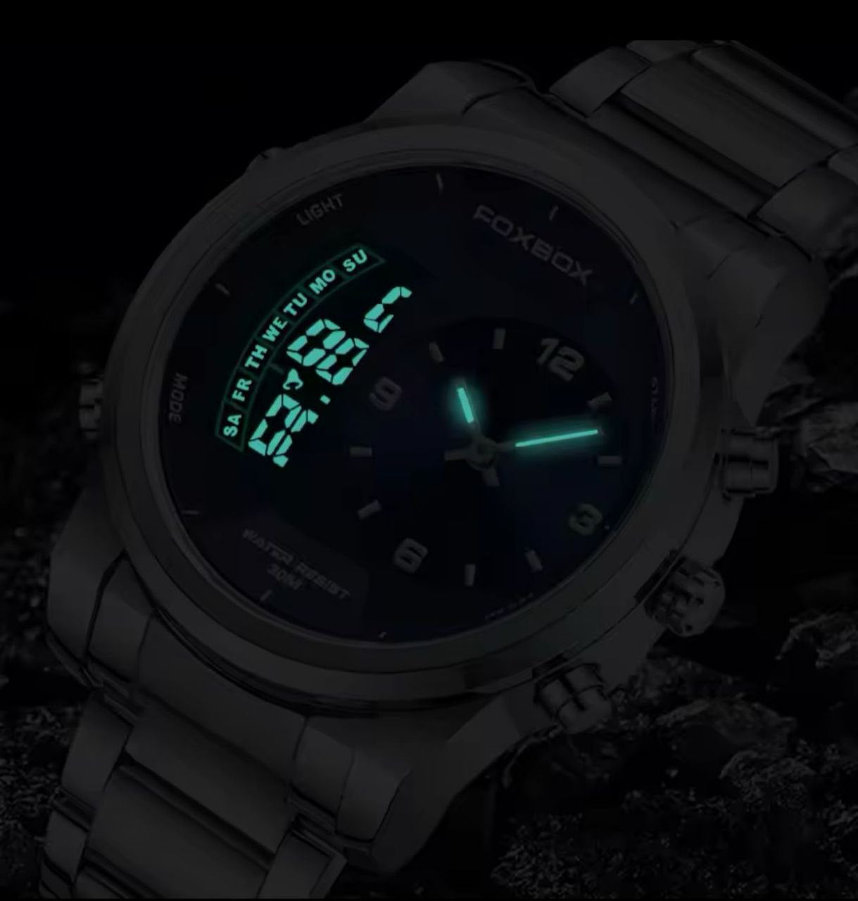 FOXBOX FBOO58 DUAL TIME WATCH
