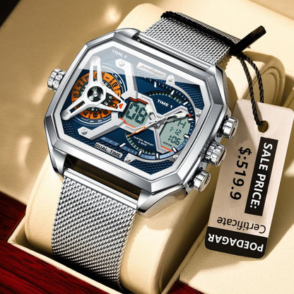 POEDAGAR E106 DUAL TIME WATCH