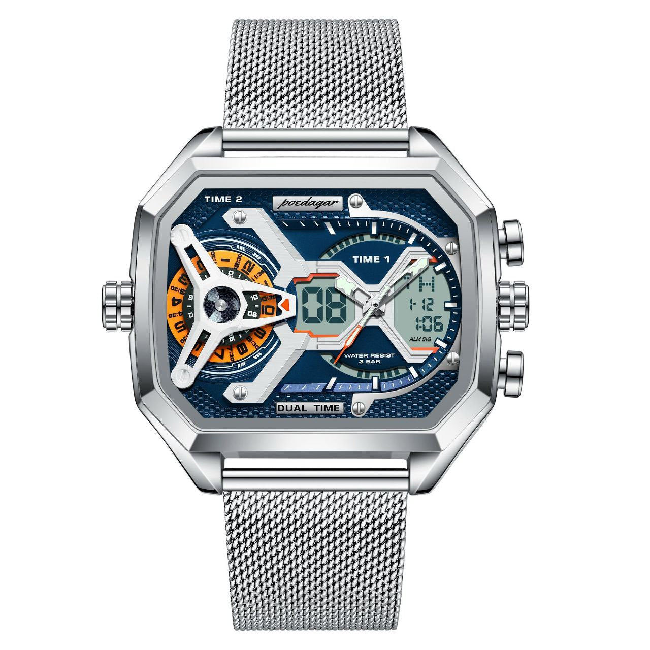 POEDAGAR E106 DUAL TIME WATCH