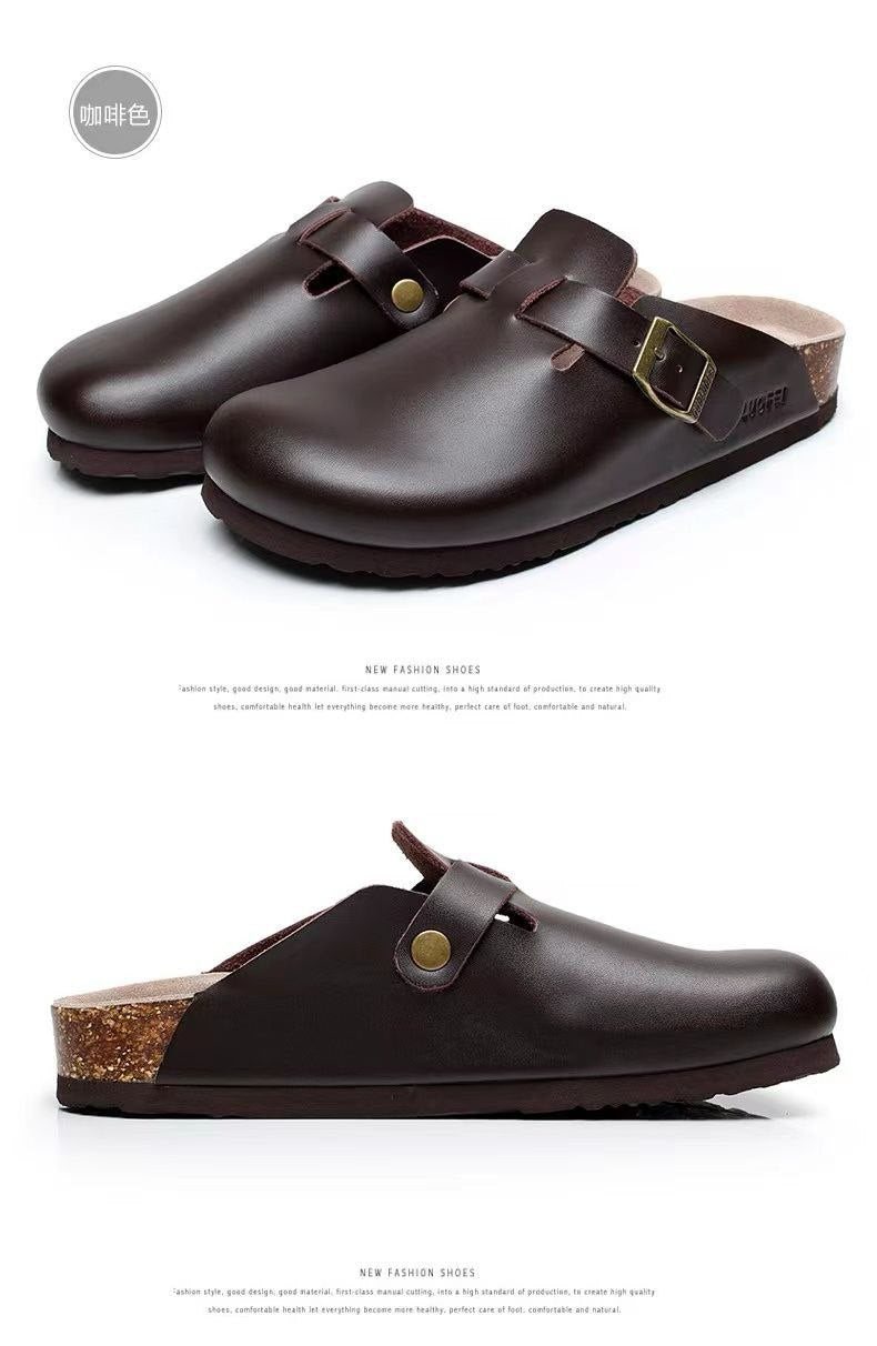 BUCKLE LEATHER CLASSIC MULES