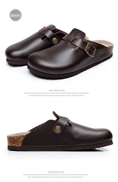 BUCKLE LEATHER CLASSIC MULES