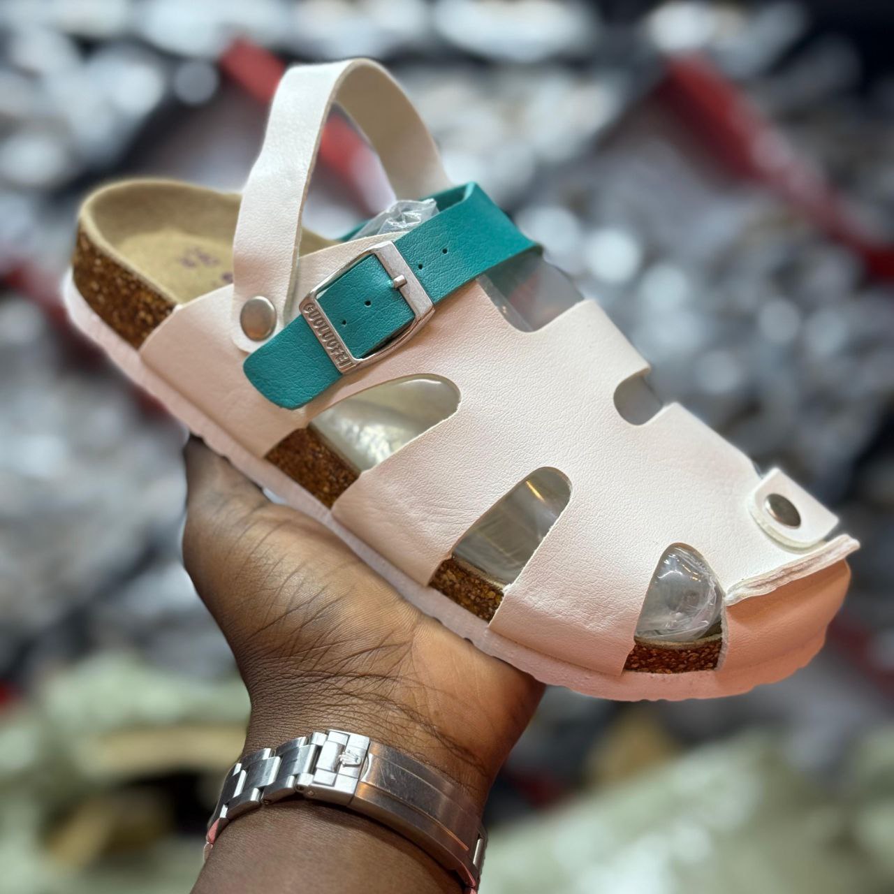 CASUAL BUCKLE CORK SANDALS[CLOSED TOE]