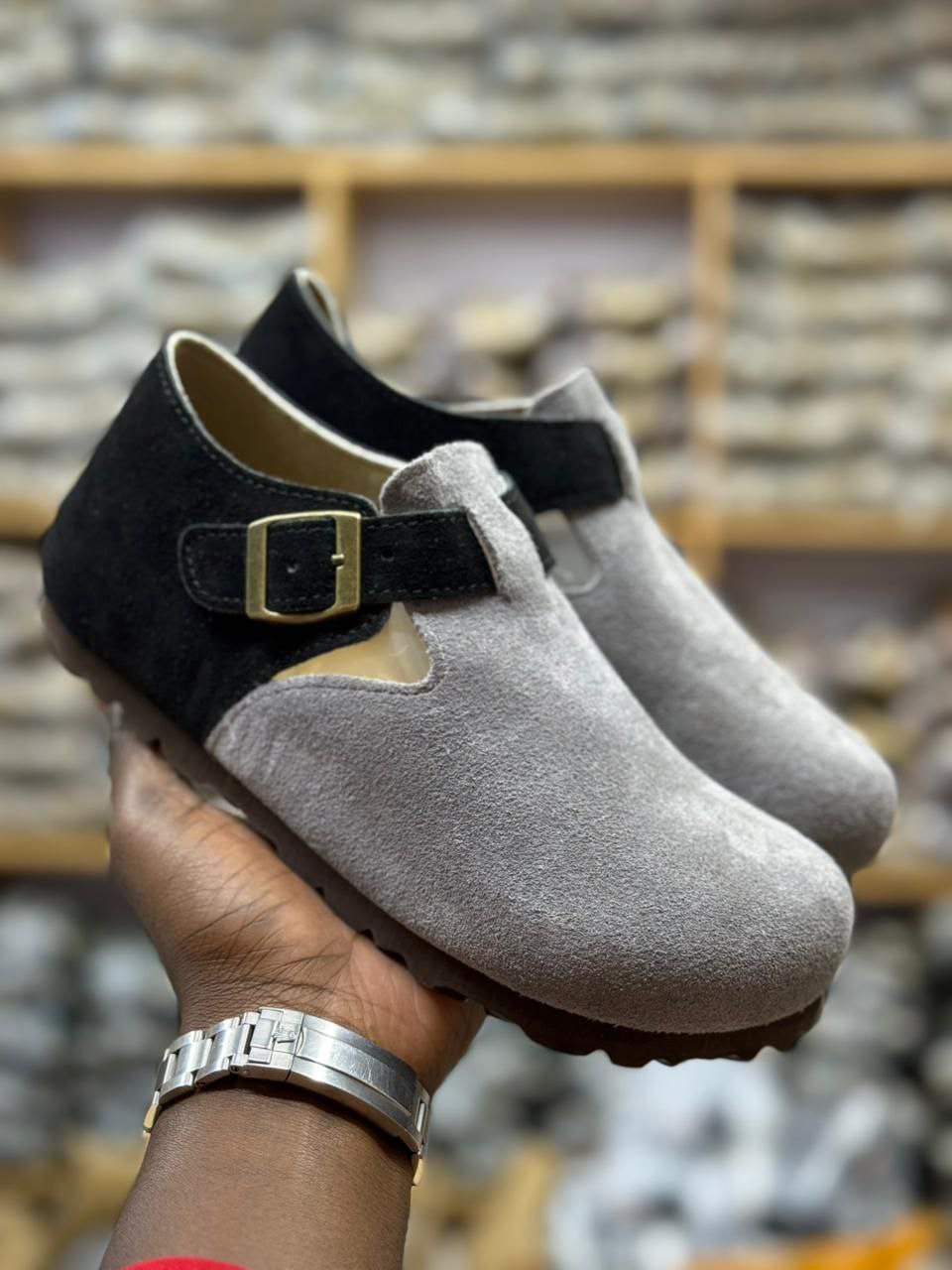 LONDON DESIGN CLOG MULES