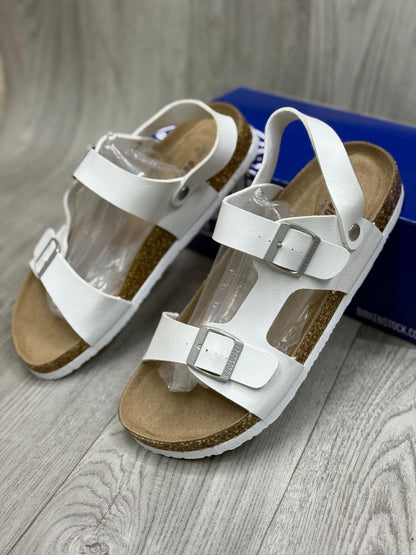 DOUBLE BUCKLE ENCLOSED SANDALS