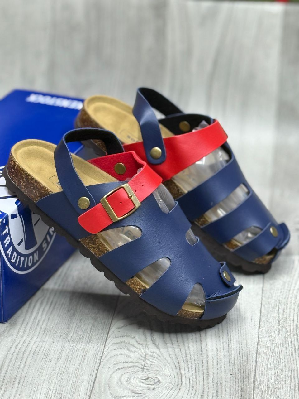 MAERKS  BUCKLE CORK SANDALS