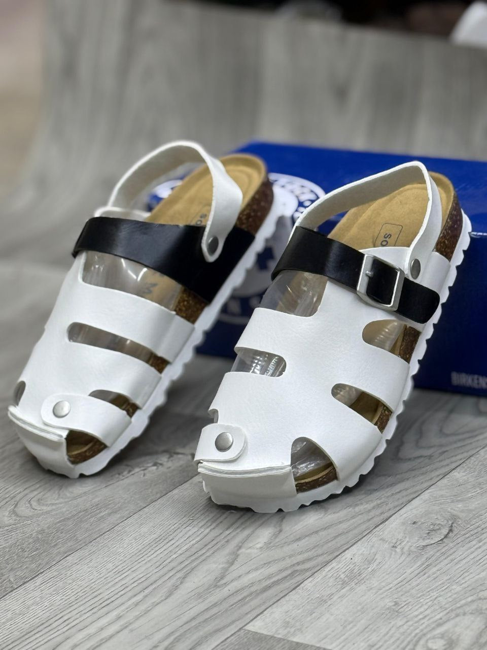 MAERKS  BUCKLE CORK SANDALS