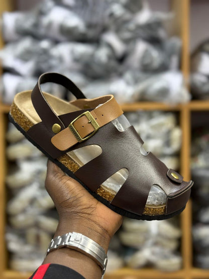 MAERKS  BUCKLE CORK SANDALS