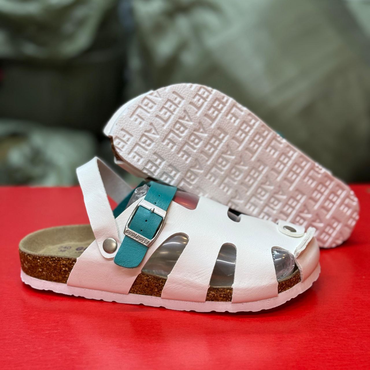 MAERKS  BUCKLE CORK SANDALS