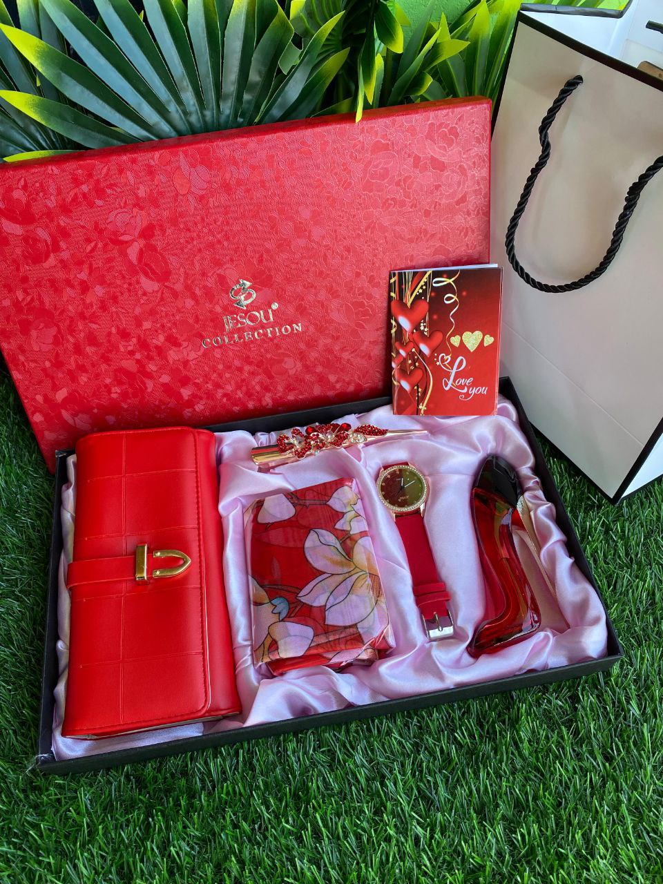 JESOU LADIES SCARLET ELEGANT GIFT SET