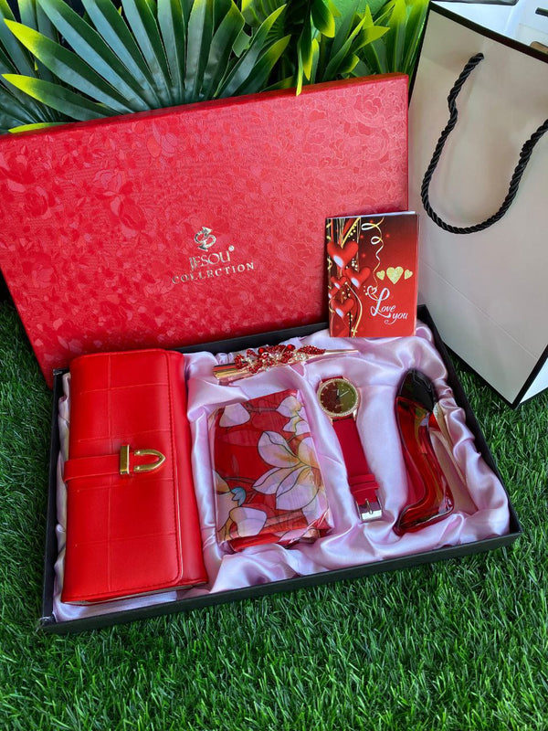 JESOU LADIES SCARLET ELEGANT GIFT SET