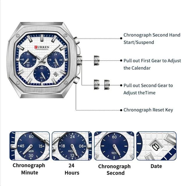 CURREN 8459 CHRONOGRAPH WATCH