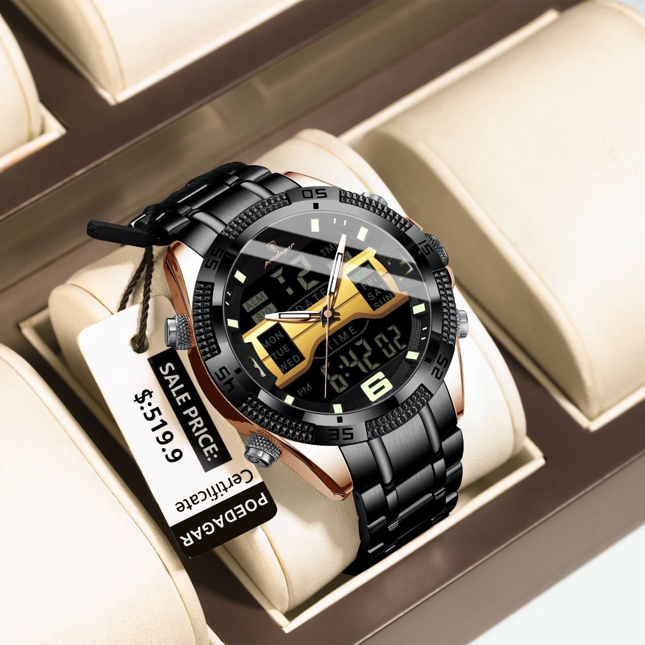 POEDAGAR 103 DUAL TIME WATCH
