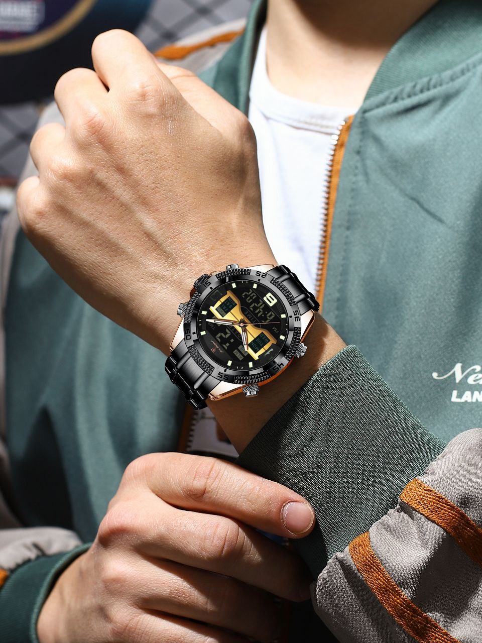POEDAGAR 103 DUAL TIME WATCH