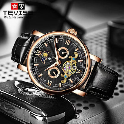 TEVISE T867H MECHANICAL WATCH MOONPHASE WATCH