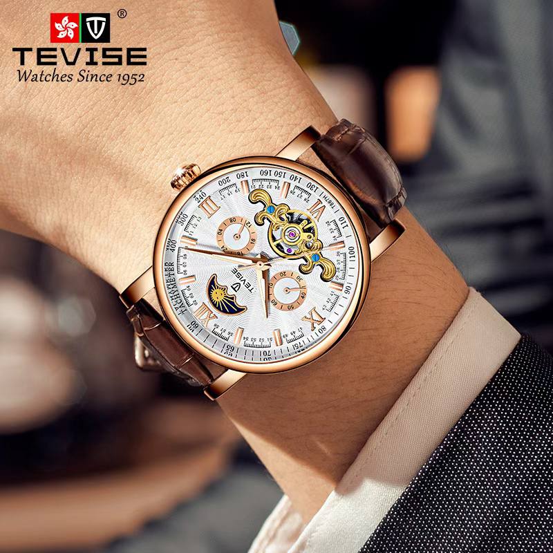 TEVISE T867H MECHANICAL WATCH MOONPHASE WATCH