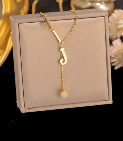 GOLD INITIAL LETTER NECKLACE A-Z