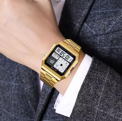SKMEI VINTAGE DUAL TIME WATCH